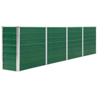 Raised Planter 320x40x77 cm Galvanized Steel Green
