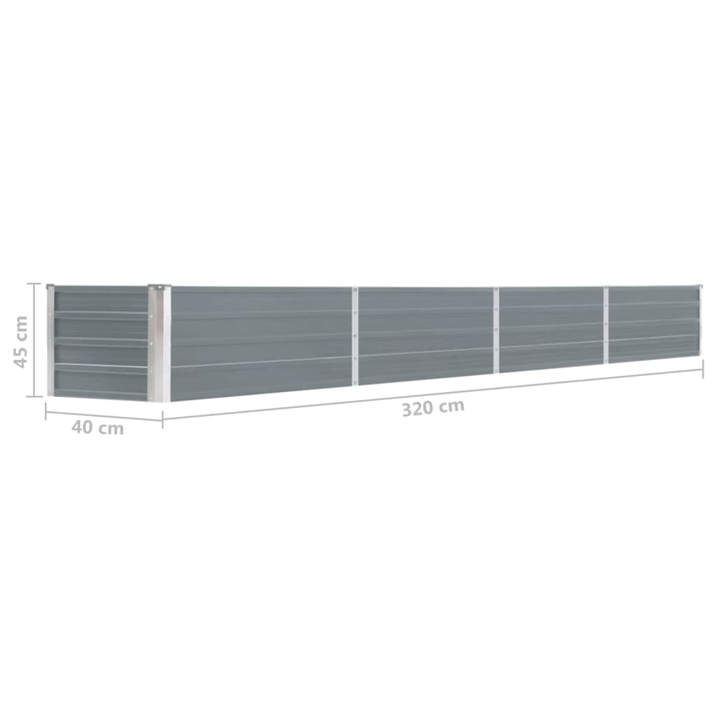 Plantenbak Verhoogd Gegalvaniseerd Staal 320 x 40 x 45 cm