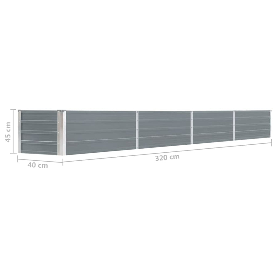 Plantenbak Verhoogd Gegalvaniseerd Staal 320 x 40 x 45 cm