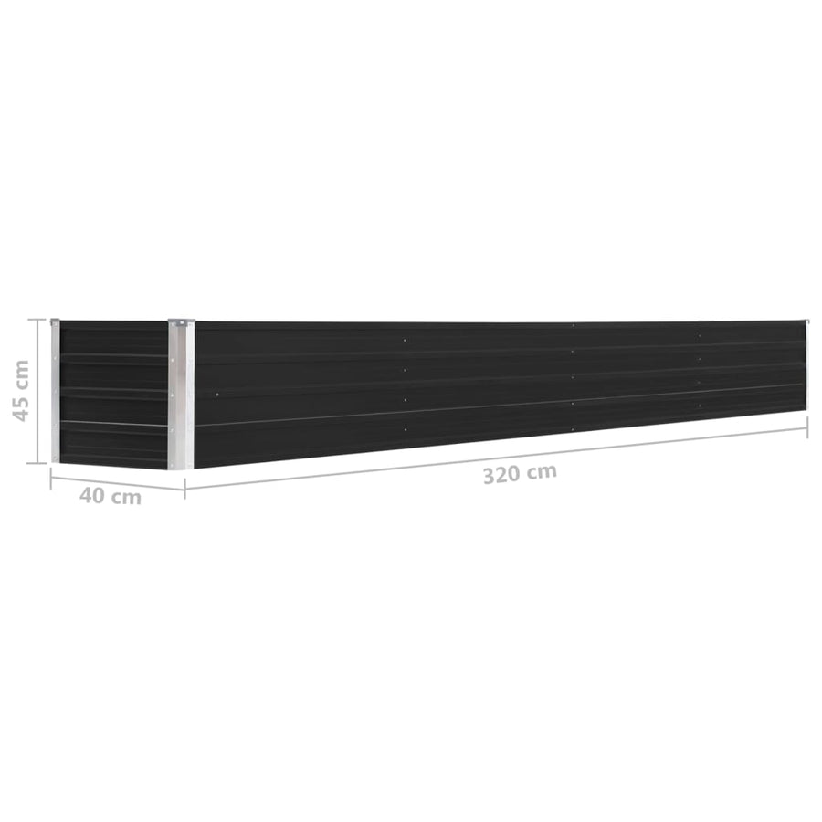 Plantenbak Verhoogd Gegalvaniseerd Staal 320 x 40 x 45 cm