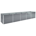 Raised planter 400x80x45 cm galvanized steel grey