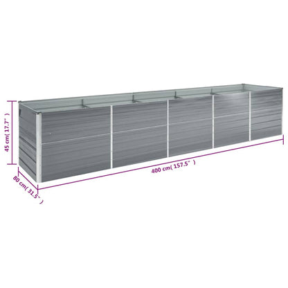 Plantenbak Verhoogd Gegalvaniseerd Staal 400 x 80 x 45 cm