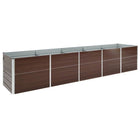 Plantenbak verhoogd 400x80x45 cm gegalvaniseerd staal bruin