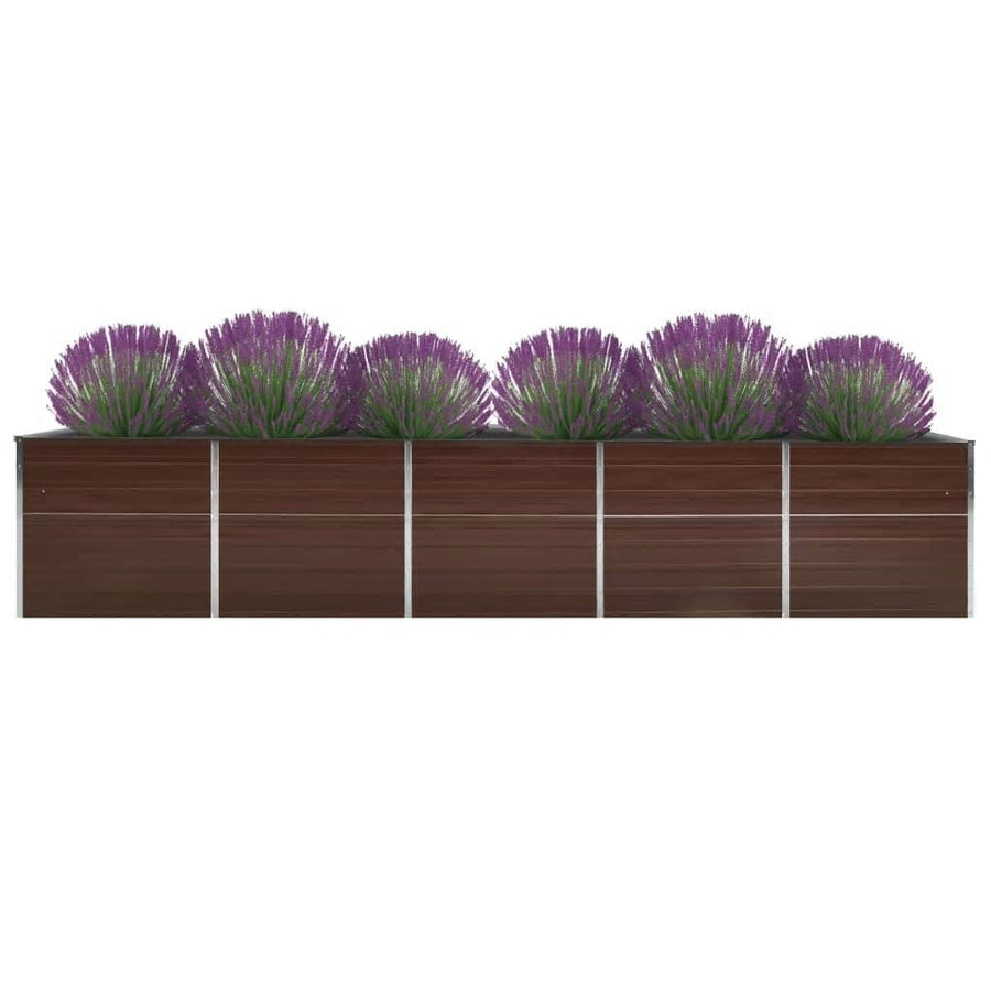 Plantenbak Verhoogd Gegalvaniseerd Staal 400 x 80 x 45 cm