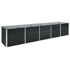 Raised planter 400x80x45 cm galvanized steel anthracite