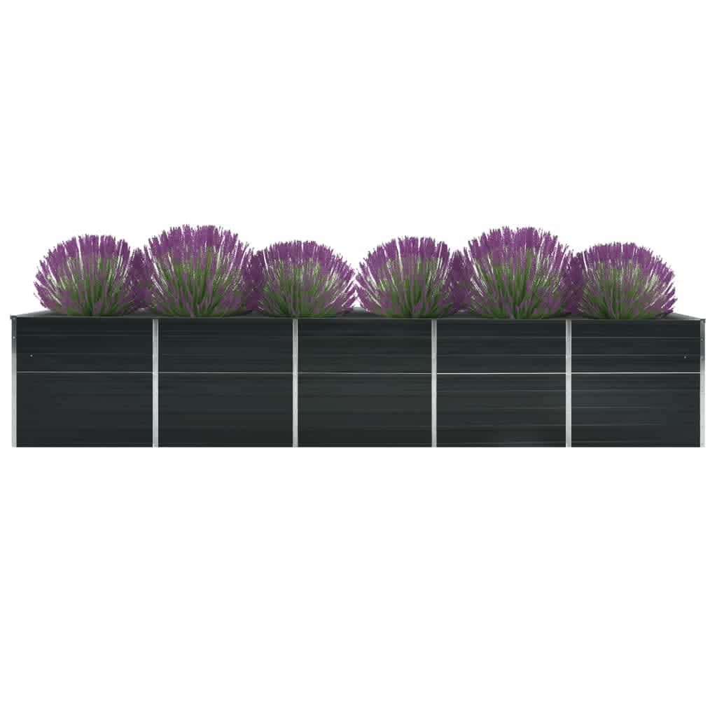 Plantenbak Verhoogd Gegalvaniseerd Staal 400 x 80 x 45 cm