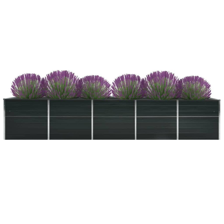 Plantenbak Verhoogd Gegalvaniseerd Staal 400 x 80 x 45 cm