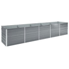 Raised planter 400x80x77 cm galvanized steel grey