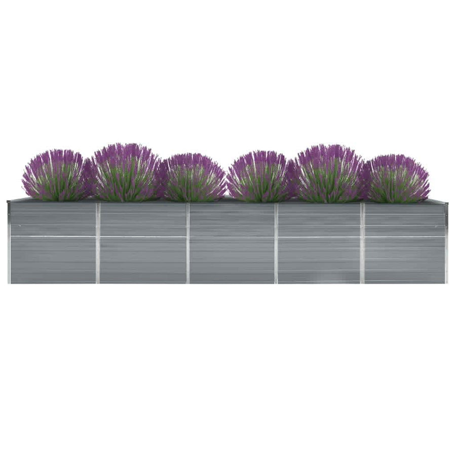 Plantenbak Verhoogd Gegalvaniseerd Staal 400 x 80 x 77 cm