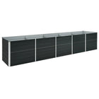 Raised Planter 400x80x77 cm Galvanized Steel Anthracite
