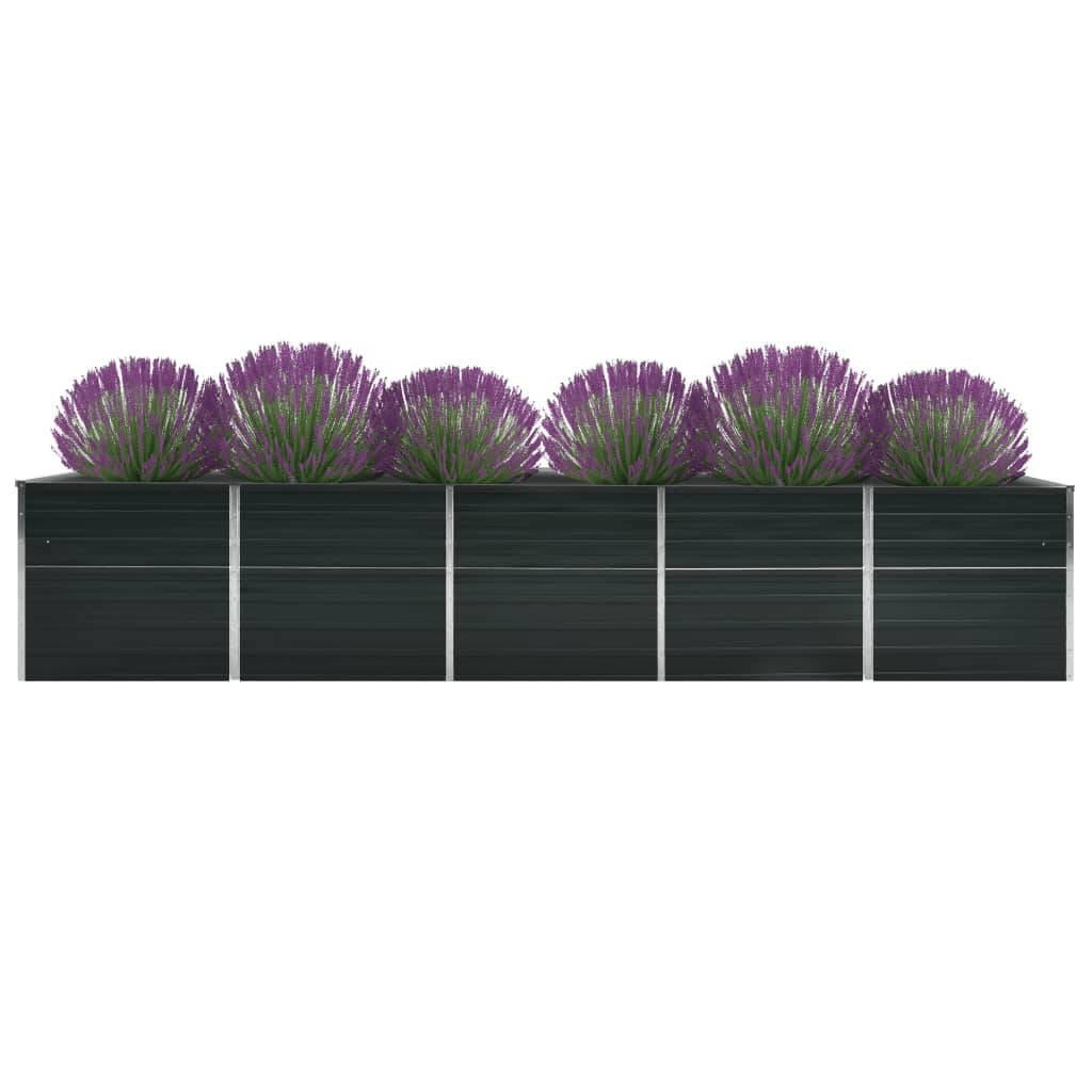 Plantenbak Verhoogd Gegalvaniseerd Staal 400 x 80 x 77 cm