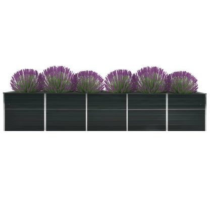 Plantenbak Verhoogd Gegalvaniseerd Staal 400 x 80 x 77 cm