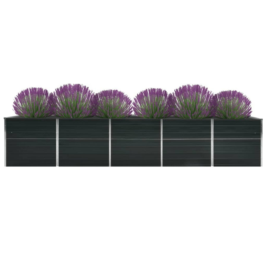 Plantenbak Verhoogd Gegalvaniseerd Staal 400 x 80 x 77 cm
