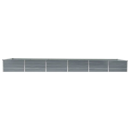 Plantenbak verhoogd 480x80x45 cm gegalvaniseerd staal grijs 480 x 80 x 45 cm
