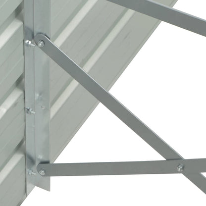 Plantenbak verhoogd 480x80x45 cm gegalvaniseerd staal grijs 480 x 80 x 45 cm