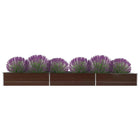 Raised planter 480x80x45 cm galvanized steel brown