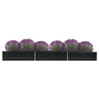 Raised planter 480x80x45 cm galvanized steel anthracite