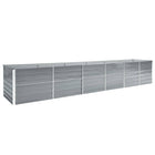 Raised planter 480x80x77 cm galvanized steel grey
