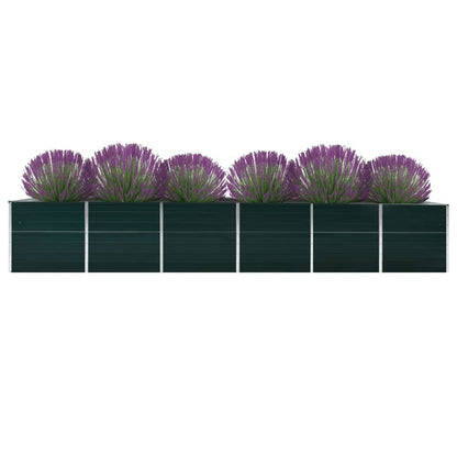 Plantenbak verhoogd 480x80x77 cm gegalvaniseerd staal groen