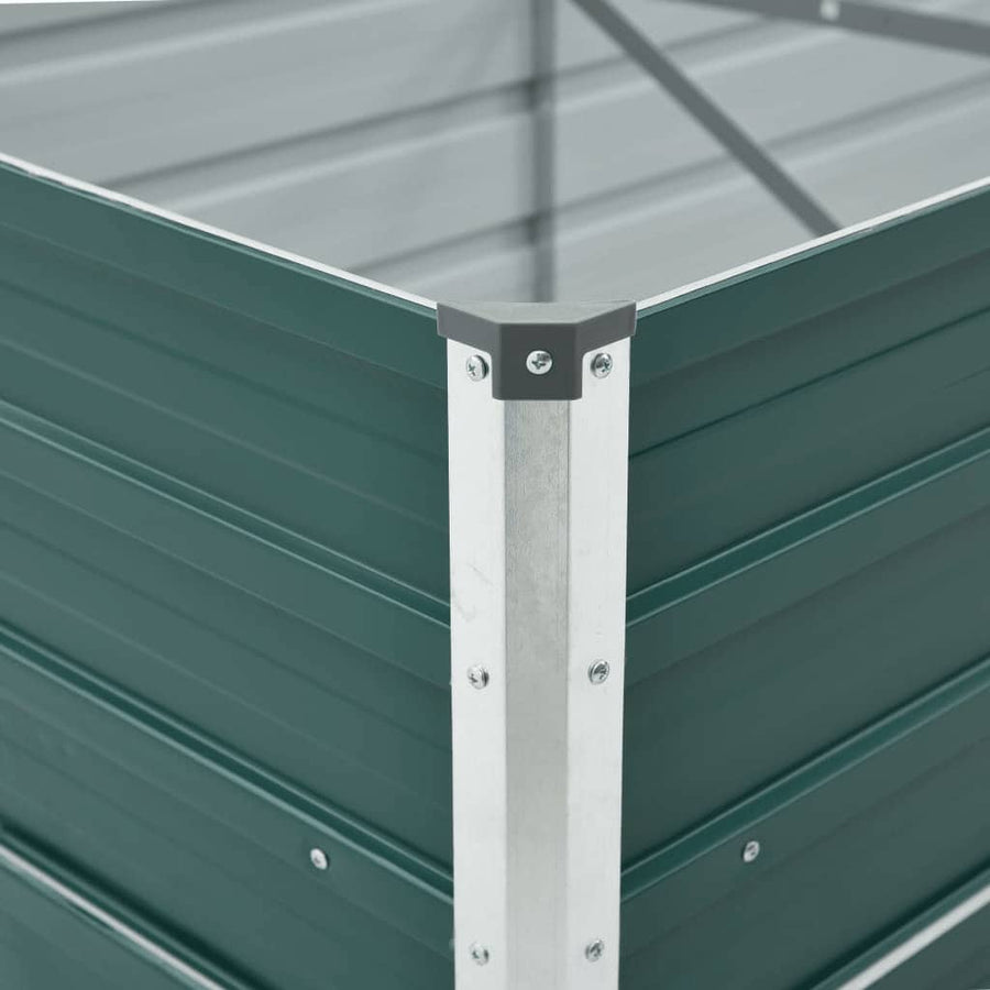 Plantenbak verhoogd 480x80x77 cm gegalvaniseerd staal groen