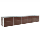 Raised planter 480x80x77 cm galvanized steel brown