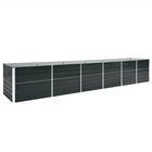 Raised planter 480x80x77 cm galvanized steel anthracite