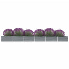 Raised planter 600x80x45 cm galvanized steel grey