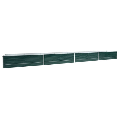 Plantenbak verhoogd 600x80x45 cm gegalvaniseerd staal groen