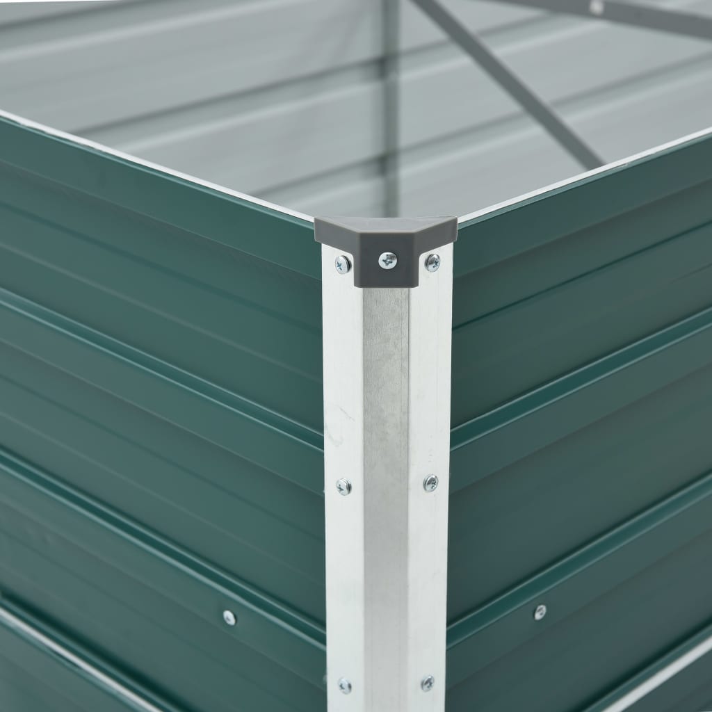 Plantenbak verhoogd 600x80x45 cm gegalvaniseerd staal groen