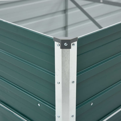 Plantenbak verhoogd 600x80x45 cm gegalvaniseerd staal groen