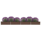 Raised planter 600x80x45 cm galvanized steel brown