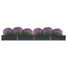Raised planter 600x80x45 cm galvanized steel anthracite