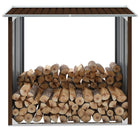 Firewood shed 172x91x154 cm galvanised steel brown