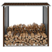Haardhoutschuur 172x91x154 cm staal bruin