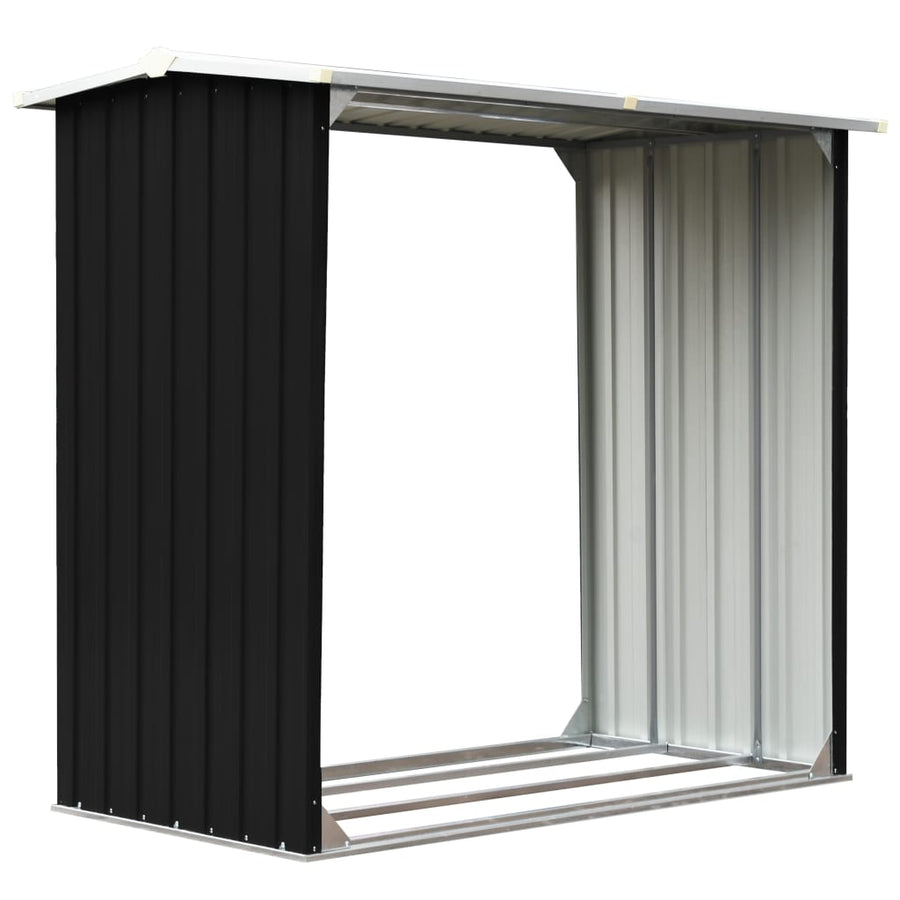 Haardhoutschuur 172X91X154 Cm Gegalvaniseerd Staal Antraciet