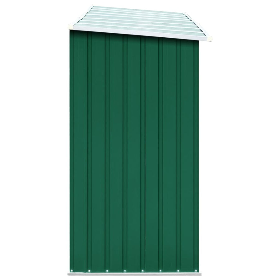 Haardhoutschuur 330X84X152 Cm Gegalvaniseerd Staal Groen
