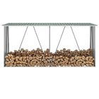 Firewood Shed 330x84x152 cm Galvanized Steel Green