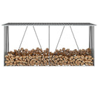 Firewood Shed 330x84x152 cm galvanized steel anthracite