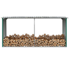 Log Shed 330x92x153 cm Galvanized Steel Green