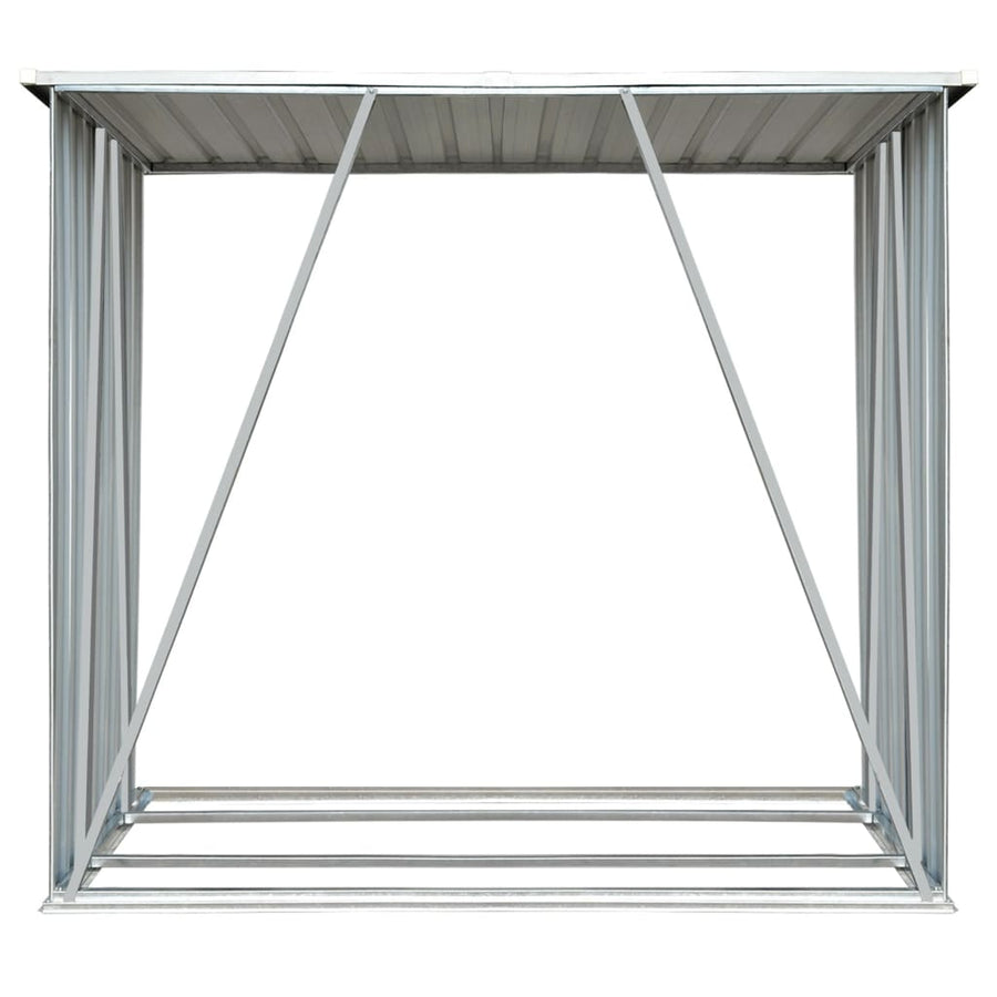 Haardhoutschuur 163X83X154 Cm Gegalvaniseerd Staal Groen