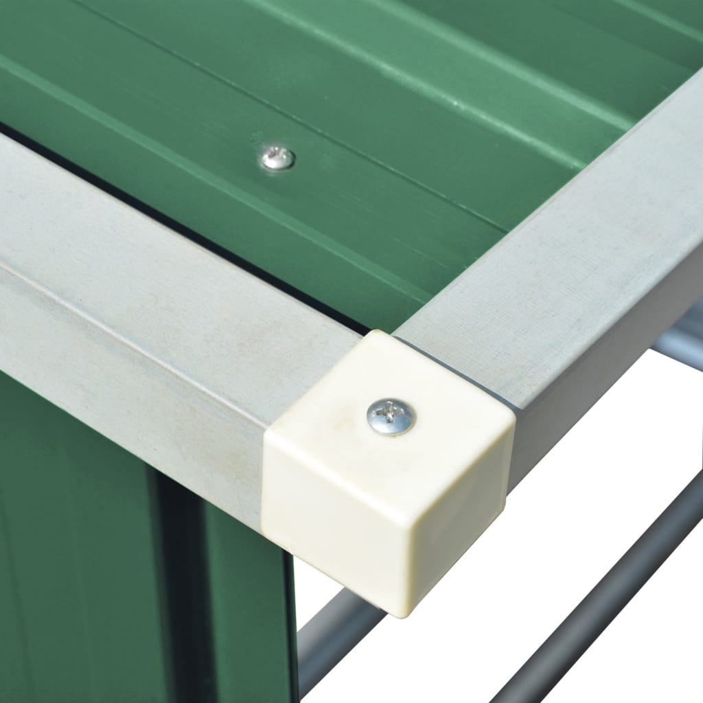 Haardhoutschuur 163X83X154 Cm Gegalvaniseerd Staal Groen