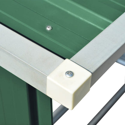 Haardhoutschuur 163X83X154 Cm Gegalvaniseerd Staal Groen