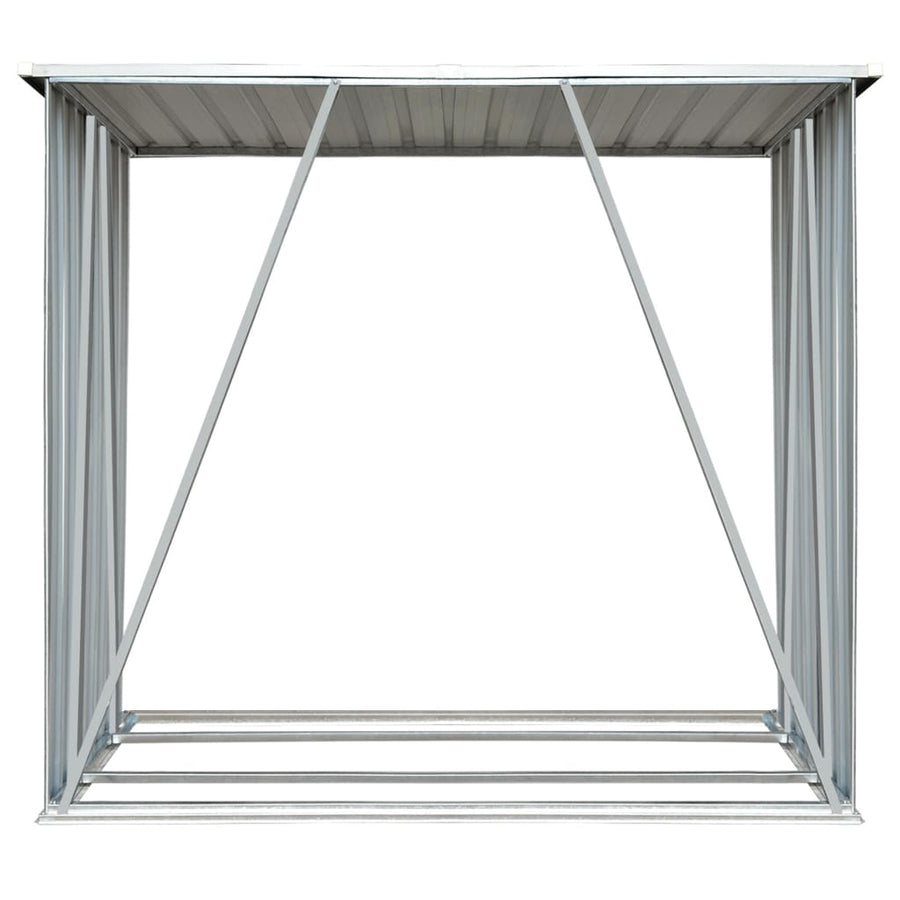 Haardhoutschuur 163X83X154 Cm Gegalvaniseerd Staal Bruin