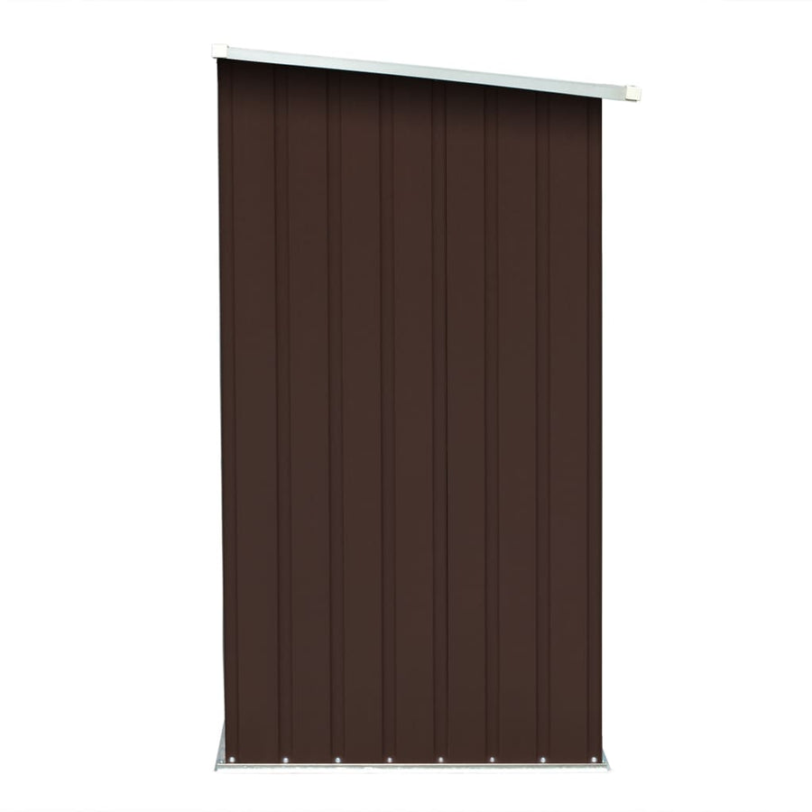 Haardhoutschuur 163X83X154 Cm Gegalvaniseerd Staal Bruin