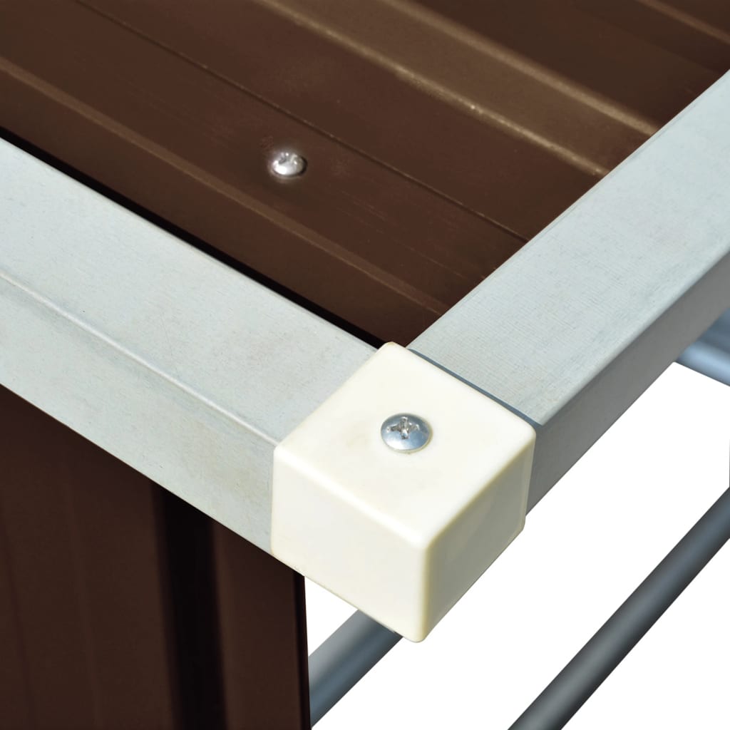 Haardhoutschuur 163X83X154 Cm Gegalvaniseerd Staal Bruin