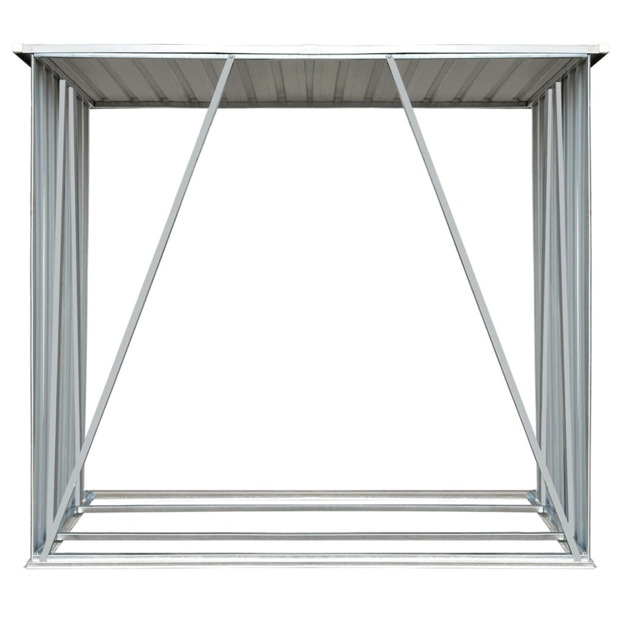 Haardhoutschuur 163X83X154 Cm Gegalvaniseerd Staal Antraciet