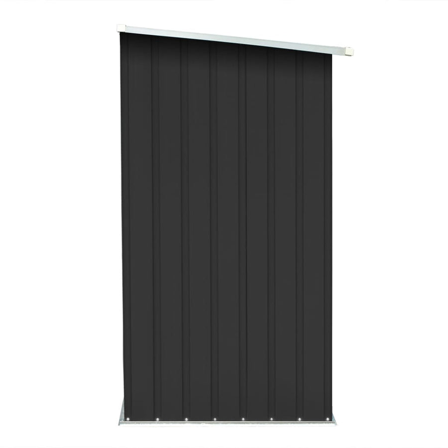 Haardhoutschuur 163X83X154 Cm Gegalvaniseerd Staal Antraciet