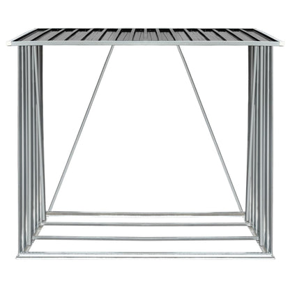 Haardhoutschuur 163X83X154 Cm Gegalvaniseerd Staal Antraciet