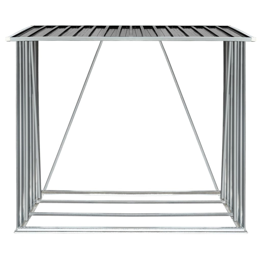 Haardhoutschuur 163X83X154 Cm Gegalvaniseerd Staal Antraciet