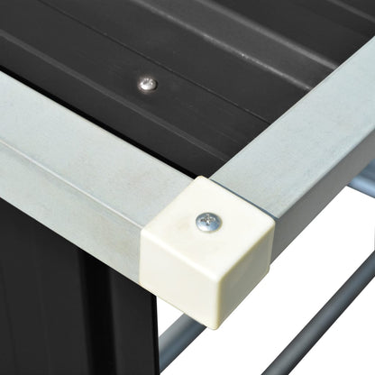 Haardhoutschuur 163X83X154 Cm Gegalvaniseerd Staal Antraciet